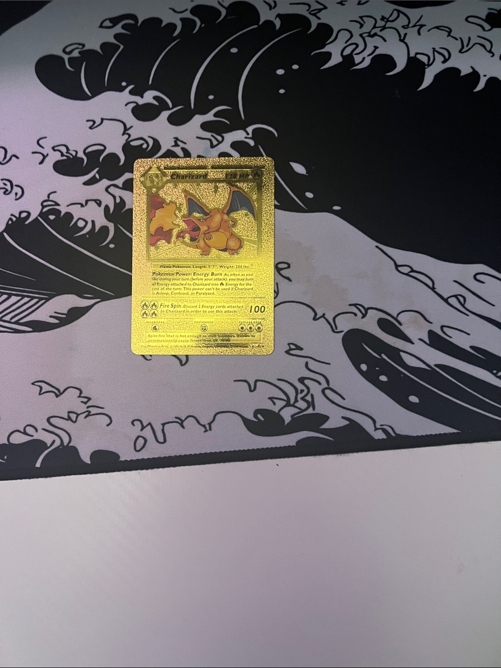 Gold Holographic Charizard Pokémon Card